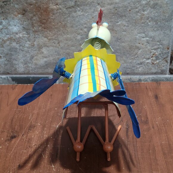 Metal Rooster Bobble Head Animated Chicken Sculpture Outdoor Yard Garden Decor - Picture 5 of 12